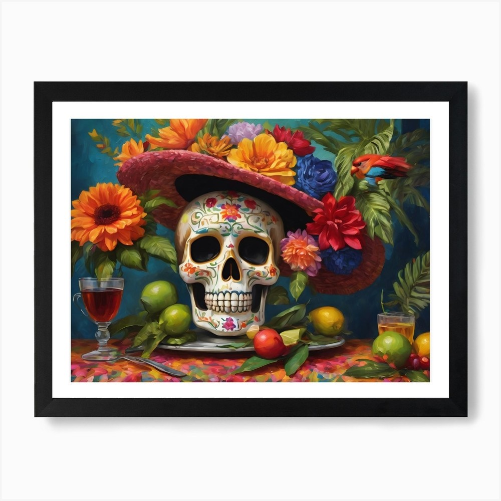 Sugar skull Art Print Framed Wall Art Poster Canvas Print Picture