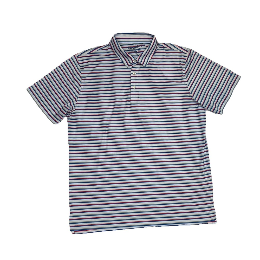 Chubbies Men’s Size XL Polo Golf Shirt Short Sleeve Striped Red White Blue