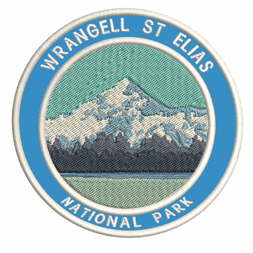 Wrangell-St. Elias National Park Patch Embroidered Iron-On Applique Souvenir