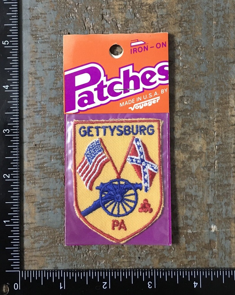 Vintage Gettysburg Flags Bugle Pennsylvania Travel Iron-On Patch MIP Voyager