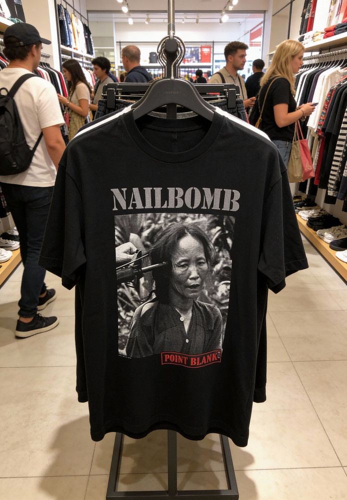 New Popular Nailbomb Band Black T-Shirt Cotton Full Size