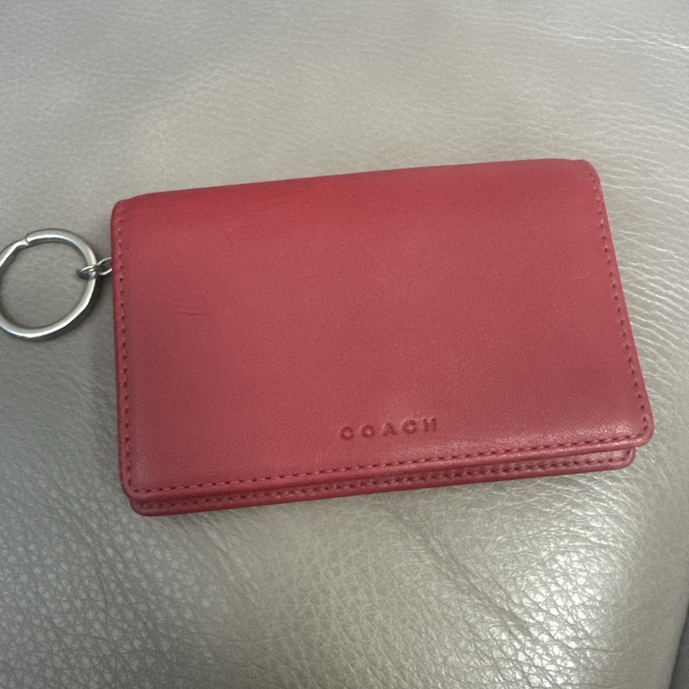 COACH Vintage Red Leather Bedford Multi-Function Wallet