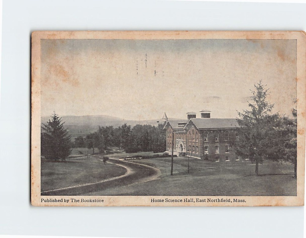 Postcard Home Science Hall East Northfield Massachusetts USA