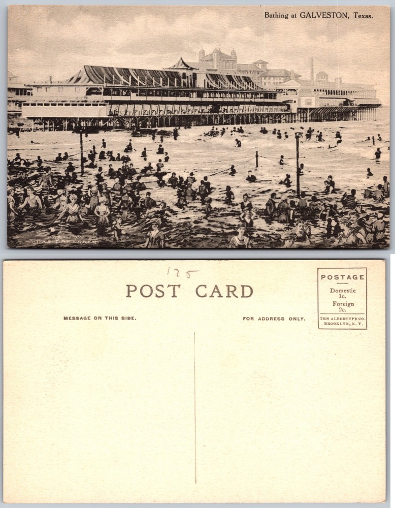 Galveston Texas Bathing Pavilion Postcard