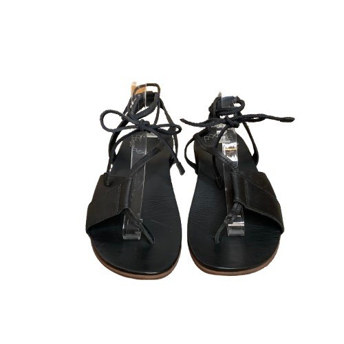 Chaco Womens Sage Leather Thong Sandals Size 8 Black Ankle Tie Bohemian Style J106896