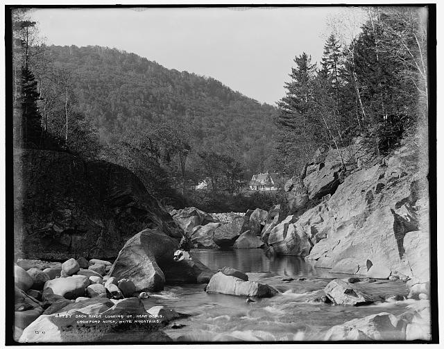 Saco River Crawford Notch New Hampshire c1900 White Mountains River View