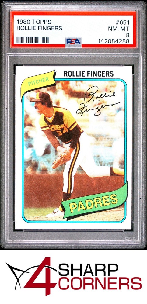 1980 Topps #651 Rollie Fingers Padres Hof Psa 8Expert eBay listing since 2003:Consign your best today!