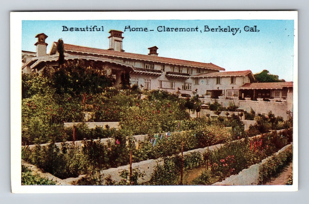 Berkeley CA-California Beautiful Home Claremont Vintage Postcard