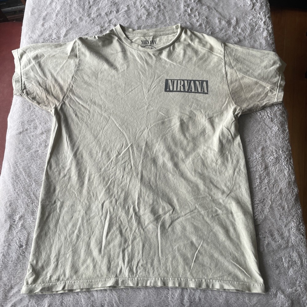 Nirvana Something In The Way Graphic T-Shirt Sage Green Mens Medium Band Tee