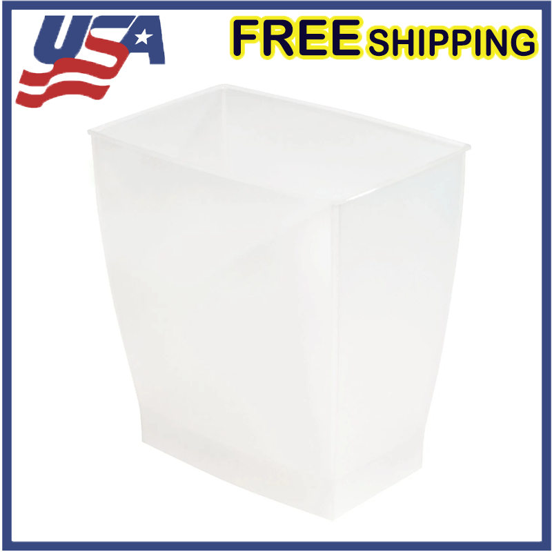 Rectangle Wastebasket 2.5 Gal Trash Can Plastic Garbage Bin Anti-Tipping Kitchen