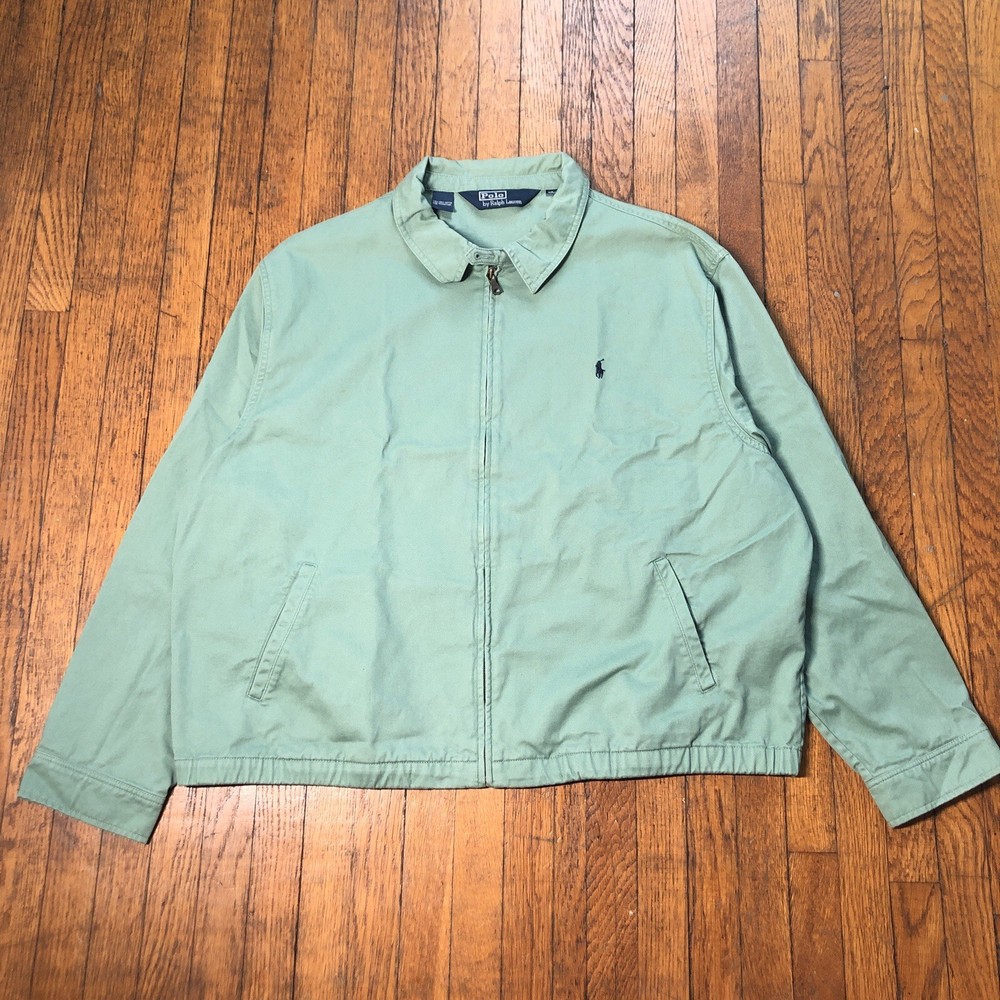 Vintage Polo Ralph Lauren Bi Swing Harrington Jacket Men’s Size 2XL Mint Green