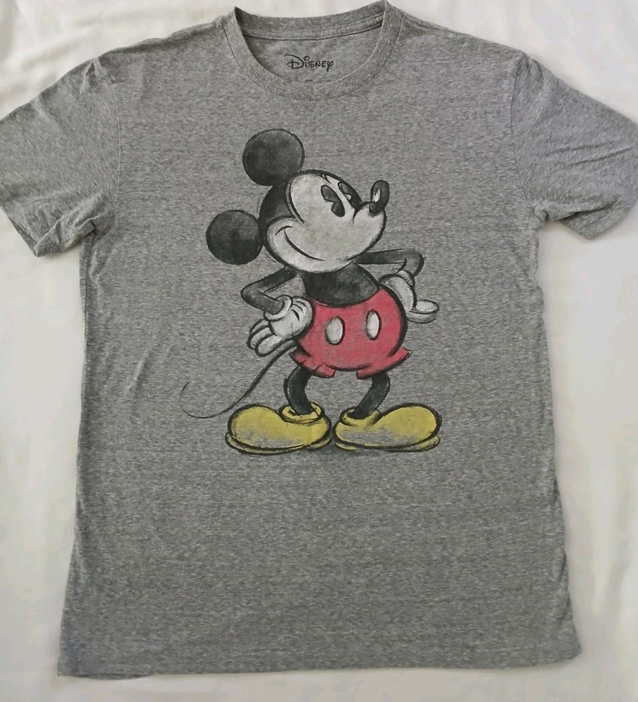 Disney Mickey Mouse Graphic T-Shirt Med Retro Cartoon Classic Tee