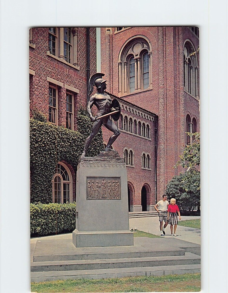 Postcard Tommy Trojan University of Southern California USA Los Angeles CA