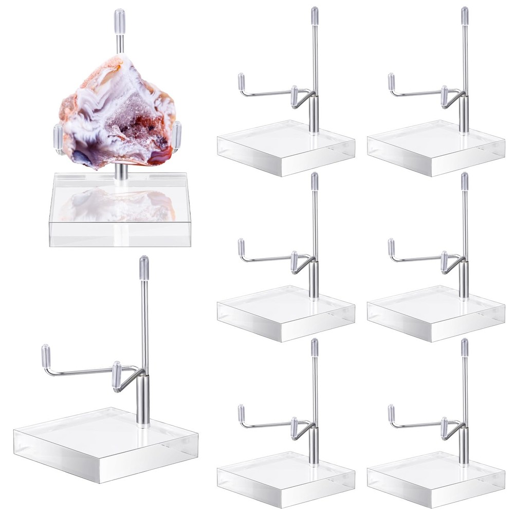 8-Piece Adjustable Metal Arm Display Stand for Crystals & Small Items