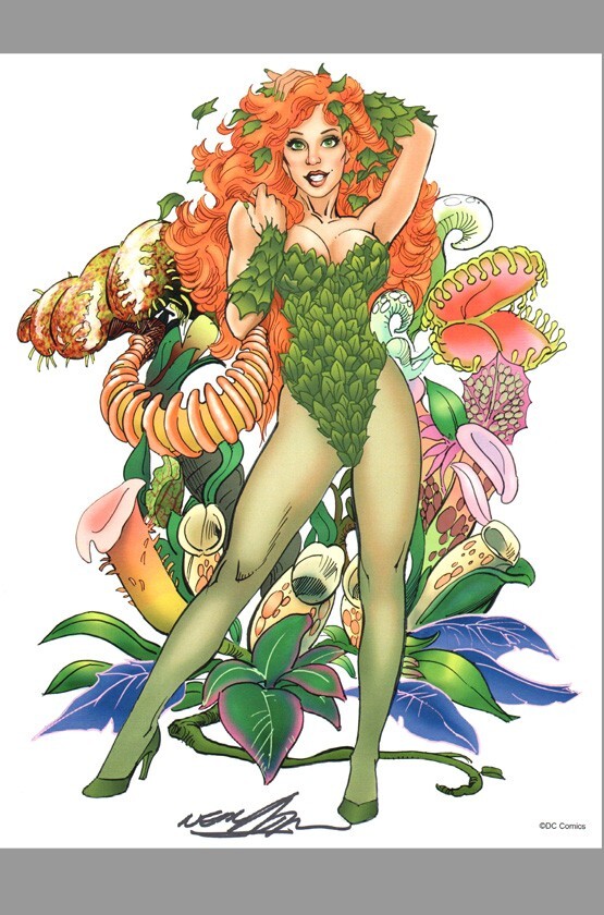 11x14 Inch SIGNED Neal Adams DC Comics Batman Super Hero Art Print ~ Poison Ivy