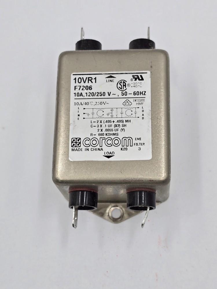 Corcom 10VR1 F7206 Power Line EMI Noise Filter