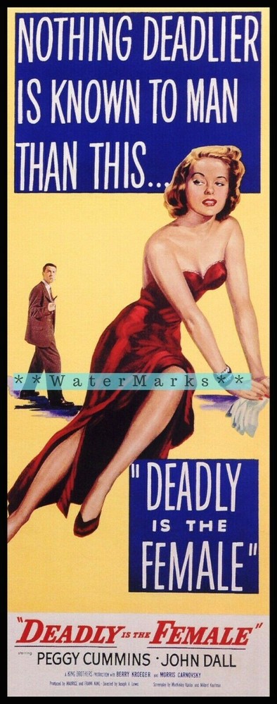Deadly Is The Female 1950 Crime Drama Vintage Movie Poster Art Print