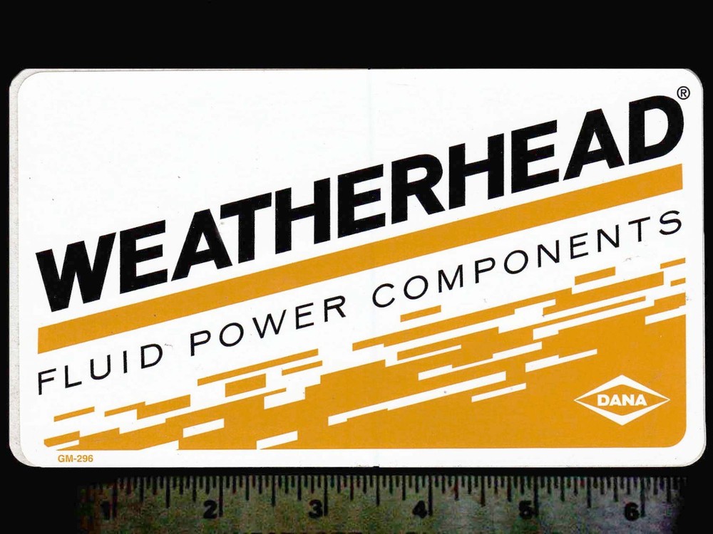 WEATHERHEAD Fluid Power Components - Orig Vintage 70's 80’s Racing Decal/Sticker
