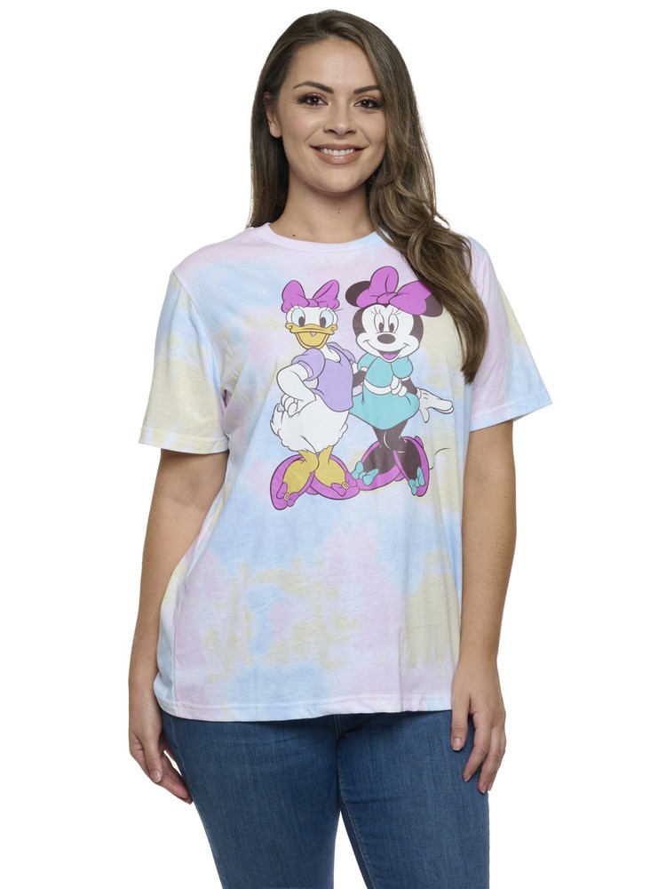 Women's Plus Size Minnie Mouse Daisy Duck T-Shirt Pastel Disney