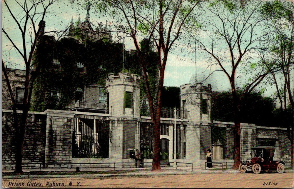 1906 Auburn Prison Gates, NY Vintage Postcard - Leighton & Valentine