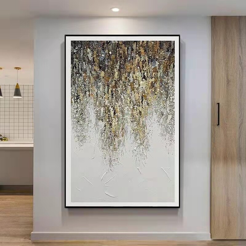 Hand painted Modern Abstract canvas Oil Paintings Abstract gold Oil Painting