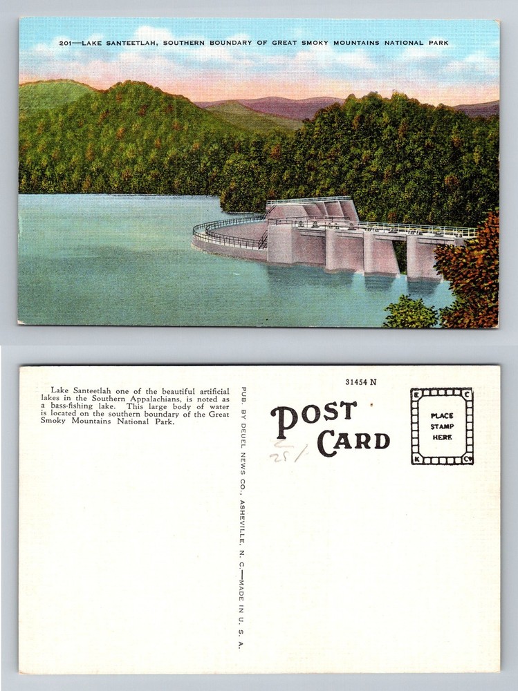 Robbinsville, NC-North Carolina, Lake Santeetlah Smoky Mtns Vintage Postcard