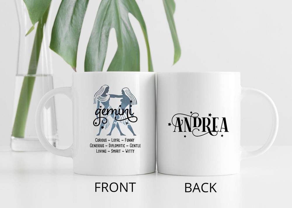 Gemini Zodiac Mug L Personalized Astrology Coffee Cup L Horoscope Constellation