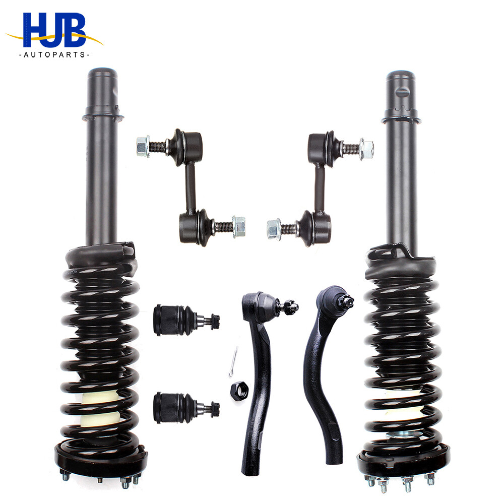 10pc Suspension Kit for 2003-2007 Honda Accord - Struts Ball Joints Tie Rods Sway Links