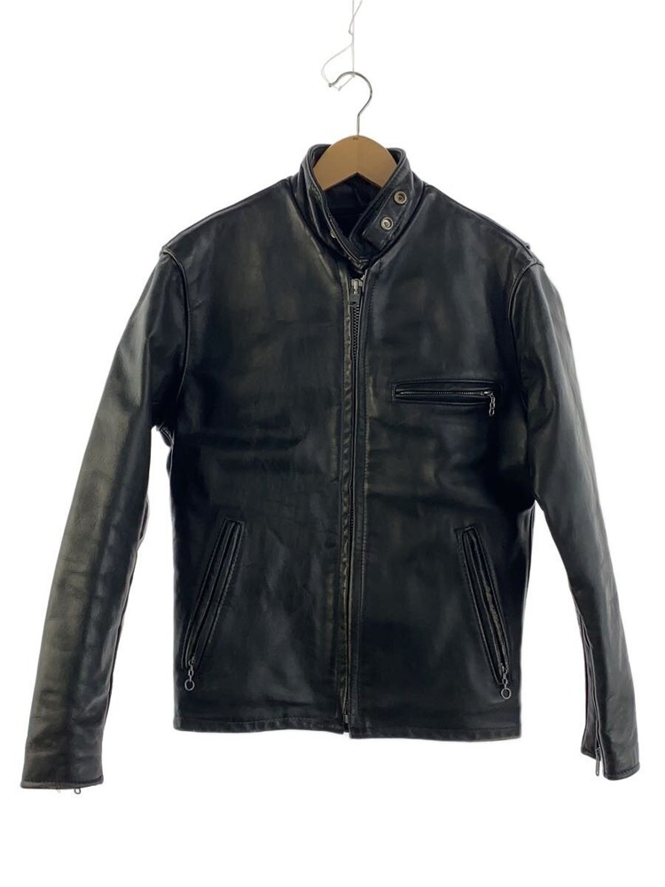 Made In Schott Usa/Single Rider Jacket/36/Leather/Blk/Plain/1744 3480