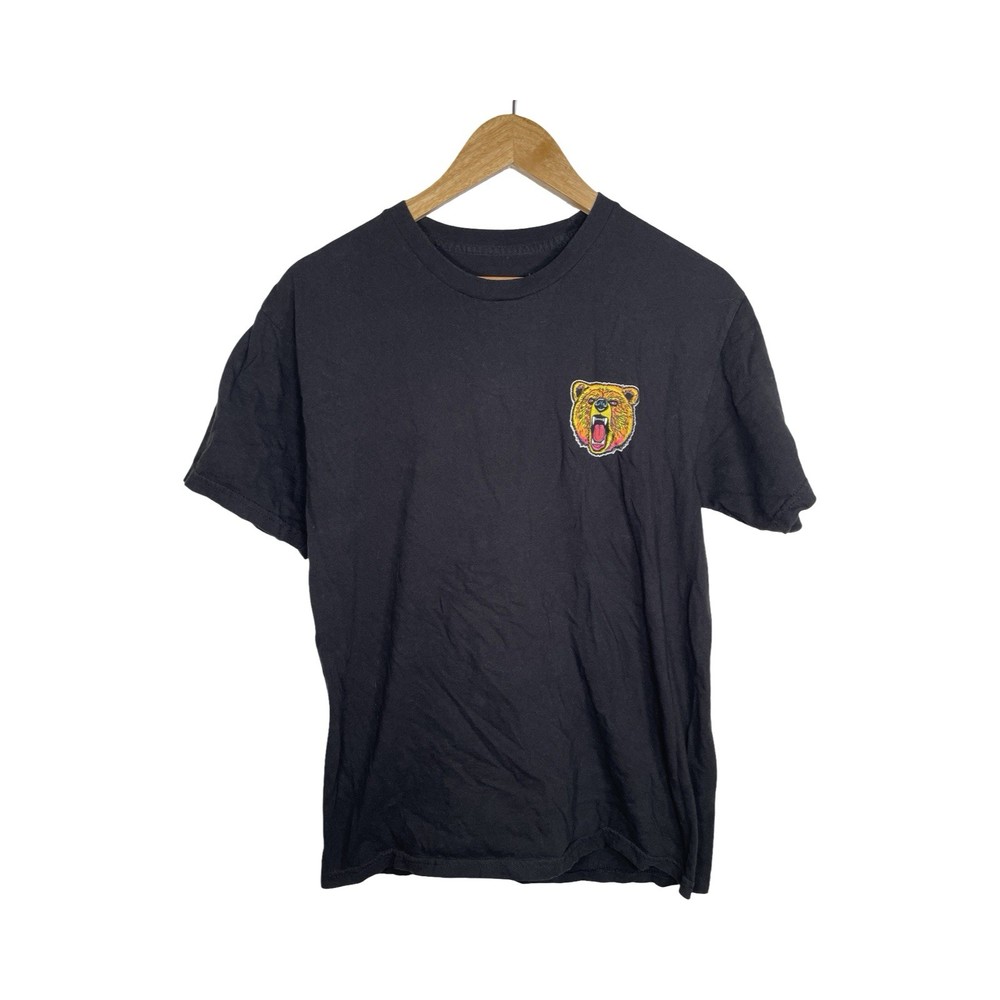 Neff Bear Neon  Graphic Tee Medium Short Sleeve Black