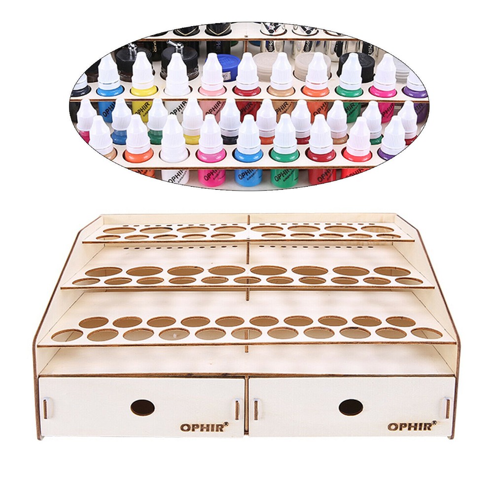 80-Hole Modular Paint Rack Organizer for Pigment Storage and Model Display