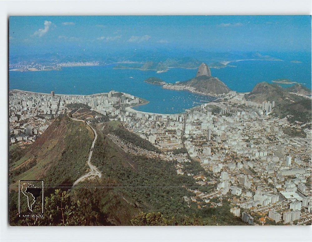 Postcard Aerial View Sugarloaf Mountain Rio de Janeiro Brazil