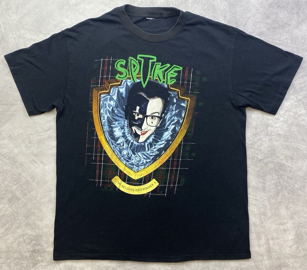 Vintage Elvis Costello Tour 1989 Spike T Shirt Size M/L The Beloved Entertainer