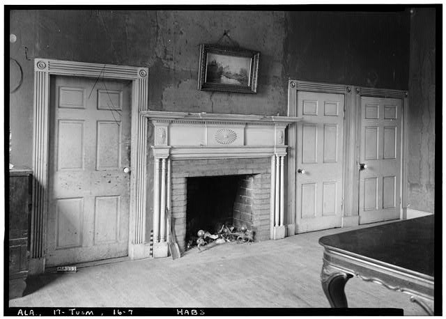 Photo:Tuscumbia Alabama Carl Rand House Dining Room Fireplace 1937 HABS