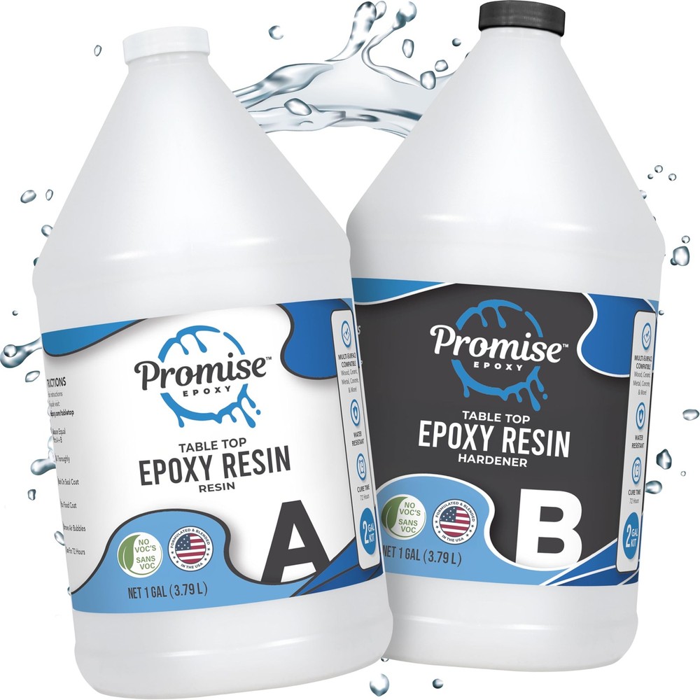 2-Gallon Crystal Clear Epoxy Resin Kit – UV Resistant, Self-Leveling & Food Safe