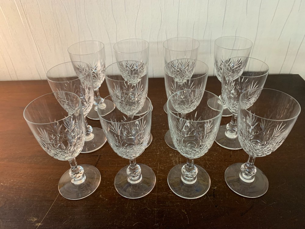 7 Water Glasses Model Massenet In Crystal From Saint Louis (Price Per Unit)