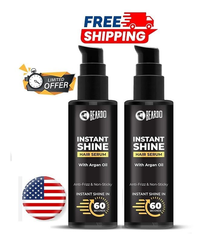 Hair Serum for Men – 50ml | Instant Shine & Anti-frizz with Argan Oil