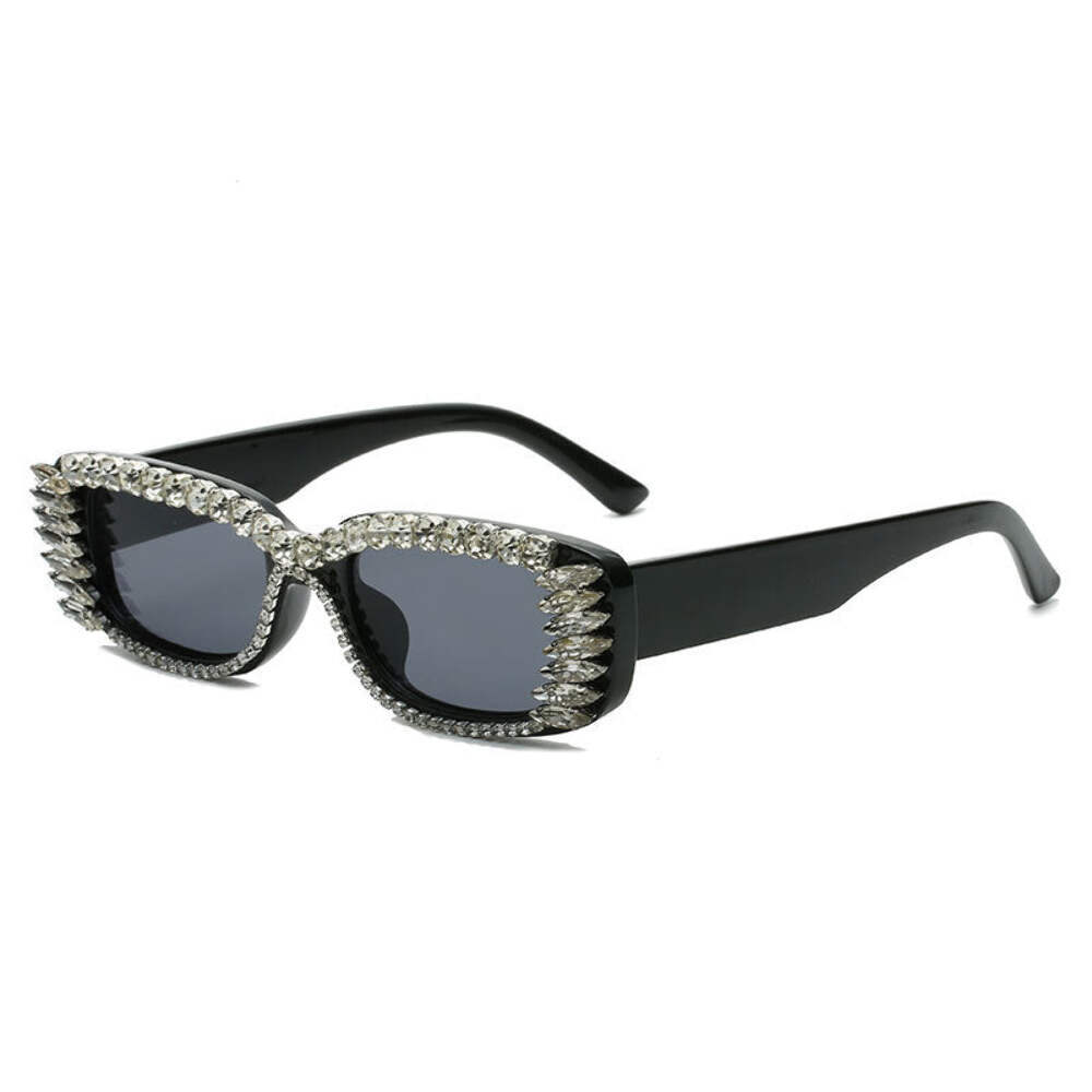 Fashion Diamond-Studded Small Square Rhinestone Sunglasses for Women and Men, AC