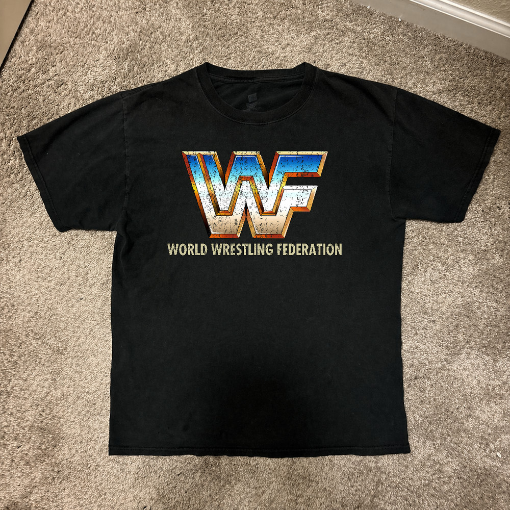 WWF Retro Chrome 1985 Vintage Men's T-Shirt