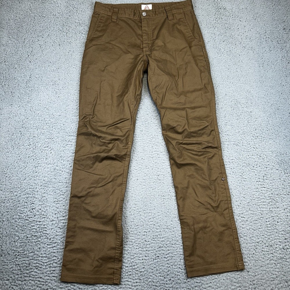 Livsn Pants Men’s Size 30x32 Brown Flex Canvas Gorpcore Hiking Outdoor Utility