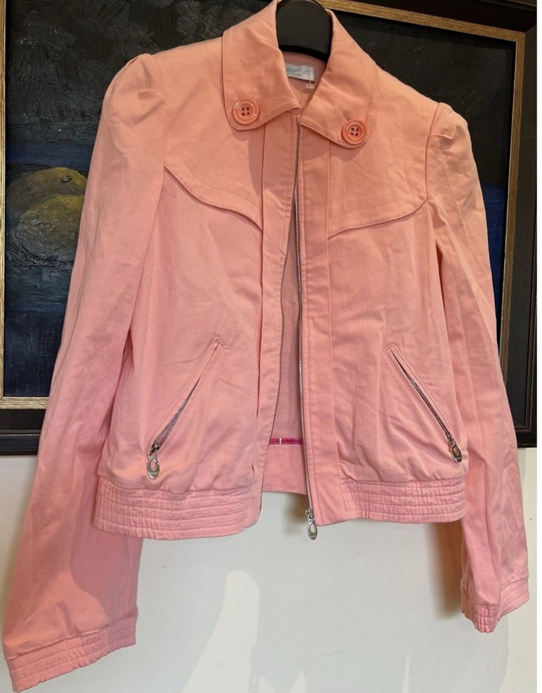EMILIO PUCCI Women Firenze Pink Bomber Jacket Size 6 Made in Italy