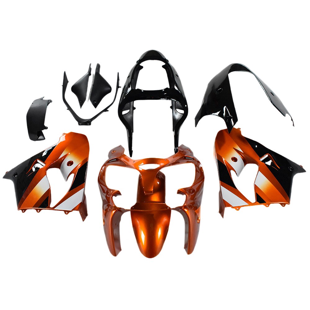 Orange Black Fairing Kit for 2000 2001 Kawasaki Ninja ZX9R Injection Bodywork