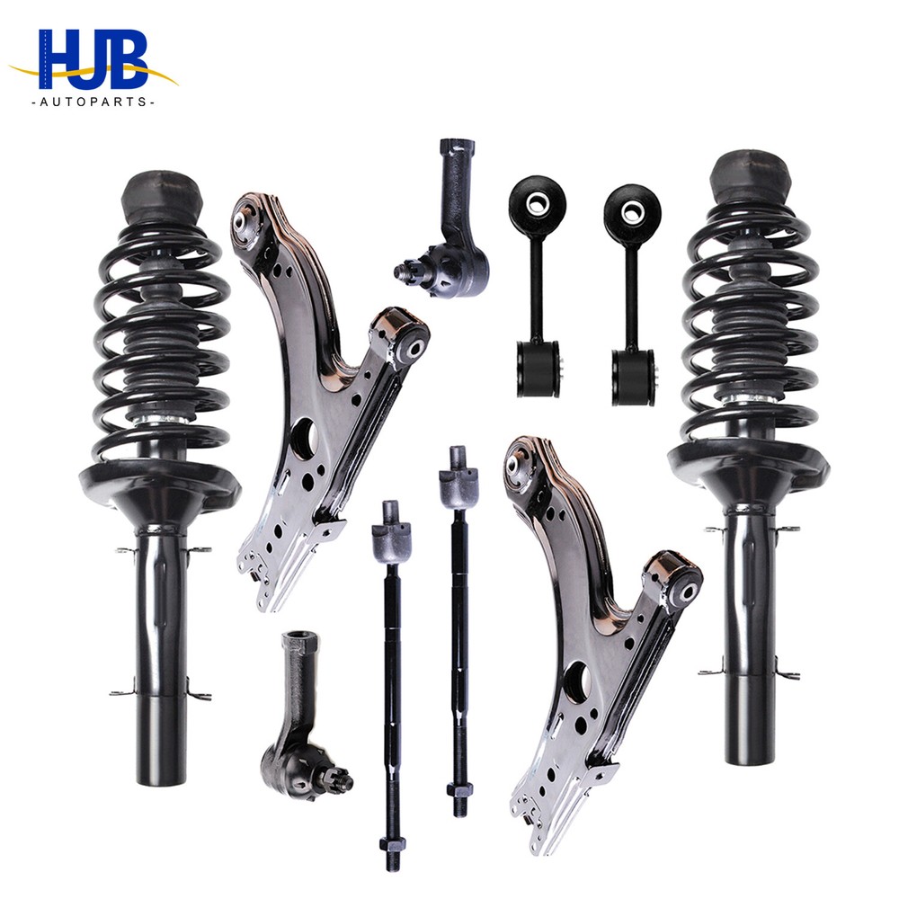 10pc Suspension Kit for VW Beetle Jetta Golf - Struts Control Arms Tie Rod Sway Bar