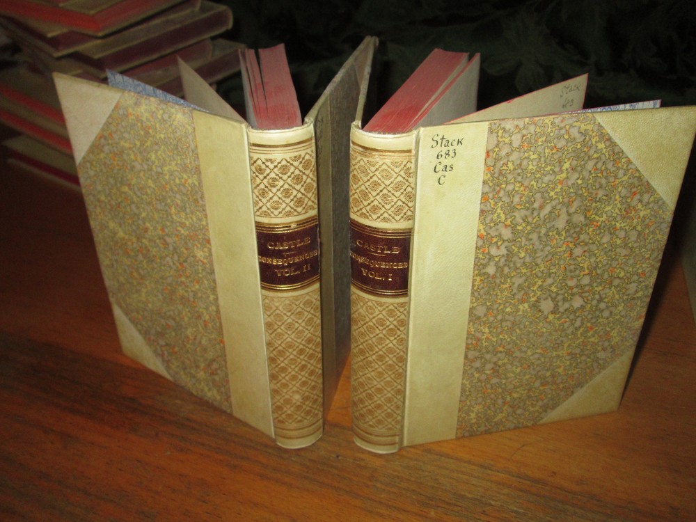 Egerton Castle CONSEQUENCES 1891 Bernhard Tauchnitz RARE 'paper vellum' binding