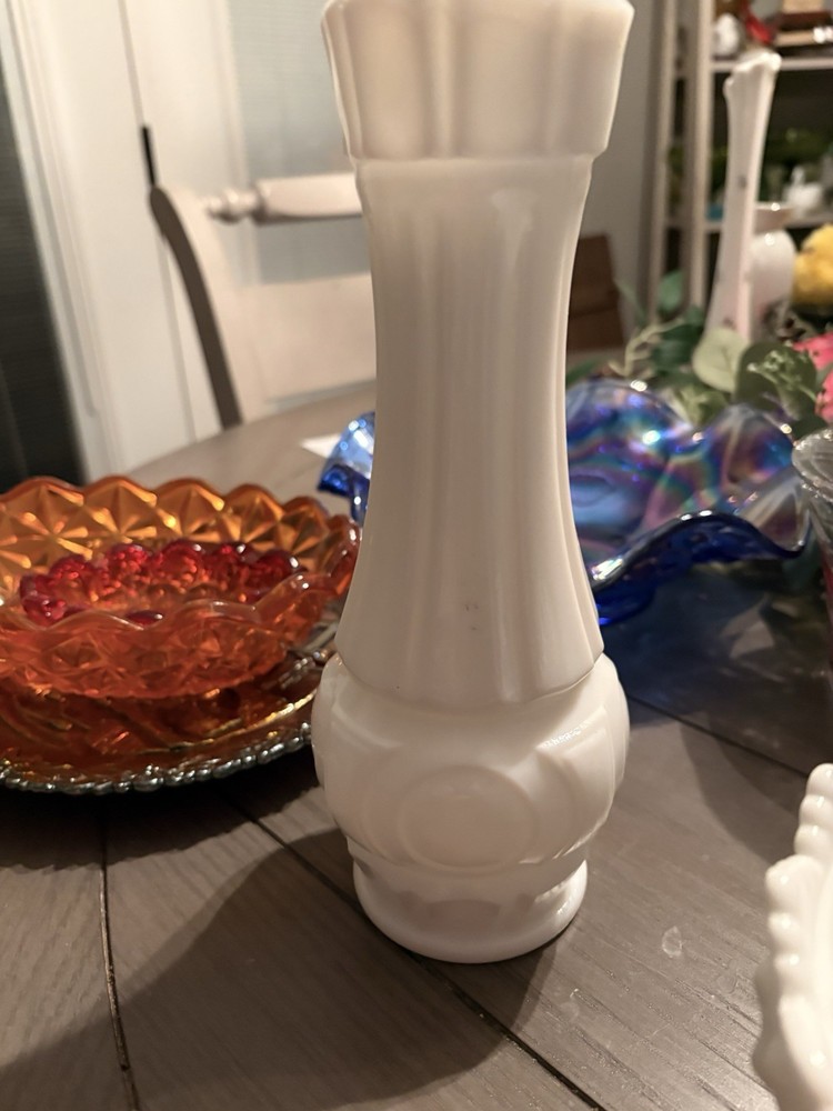 Vintage westmorland white milk glass vintage bud vase
