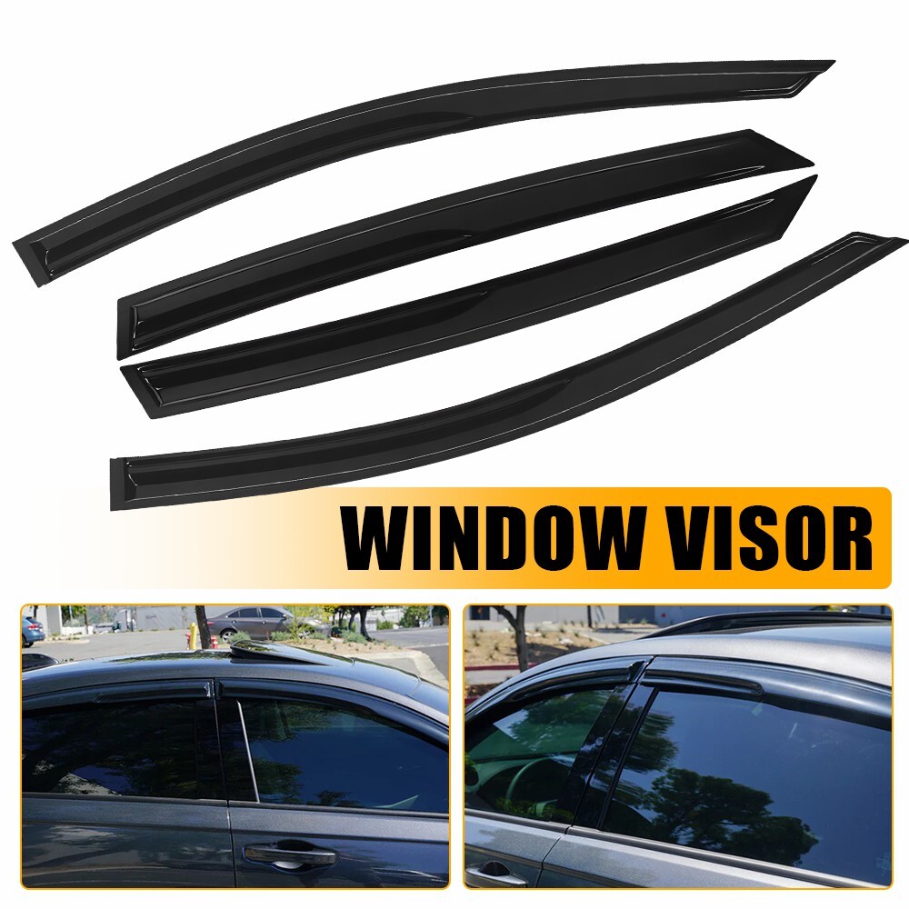 4PCSWindow Sun Vent Visor Rain Guards Deflectors For 23-24 Honda Accord Sedan M