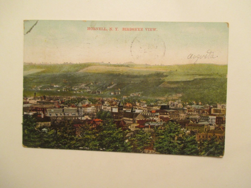 Hornell New York Postcard Birdseye View 1910 NY