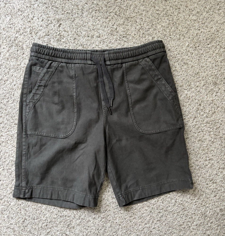 Athleta Shorts Womens Sz 6 Dark Olive Gray Farallon Bermuda Shorts Cotton Twill