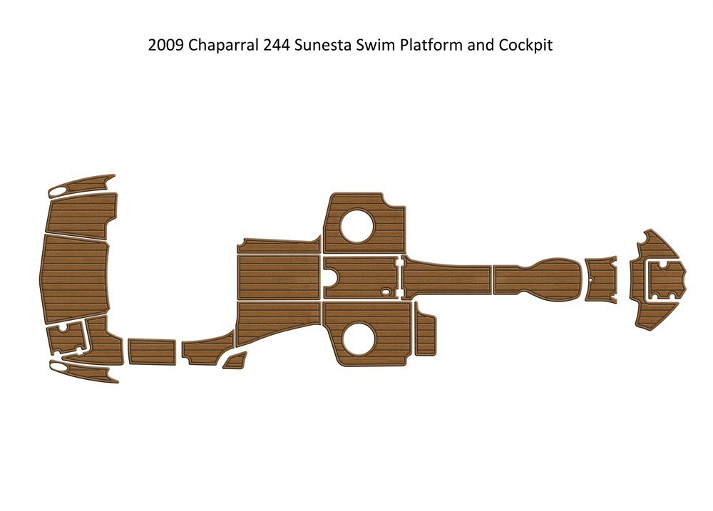 2009 Chaparral 244 Sunesta Swim Platform Cockpit Boat EVA Foam Teak Flooring Pad