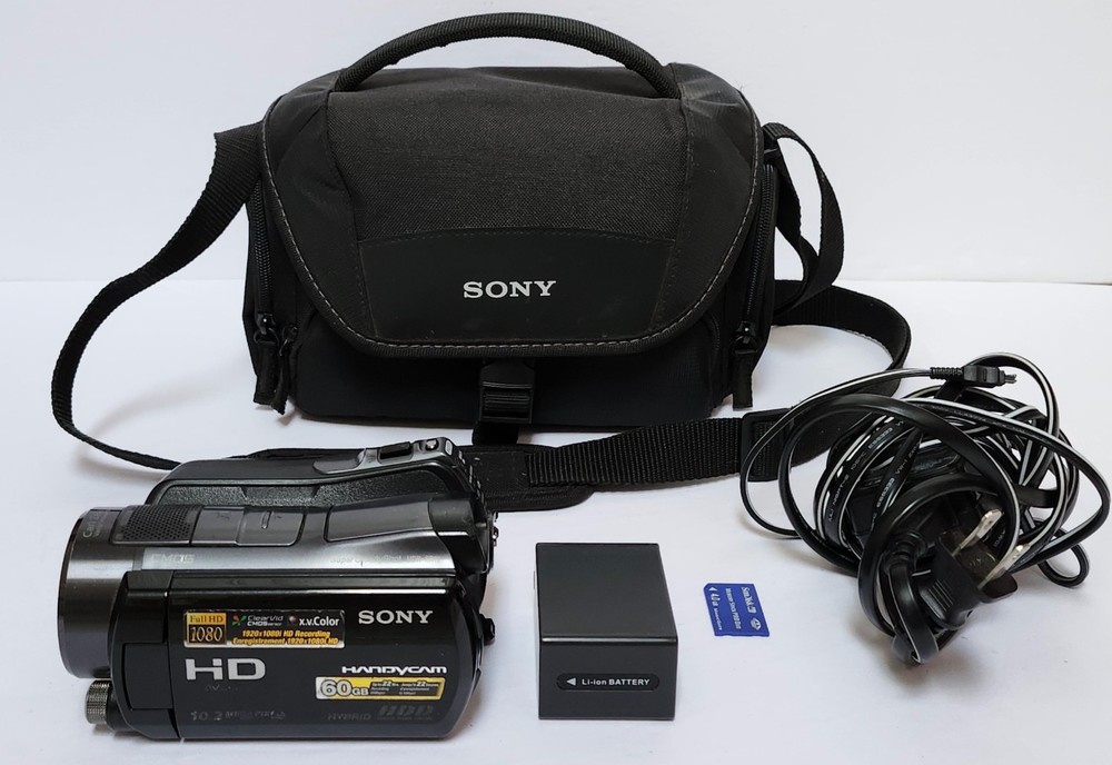 Sony Handycam HDR-SR11 10.2MP Full HD 60GB Camcorder Tested W/ Charger Bundle